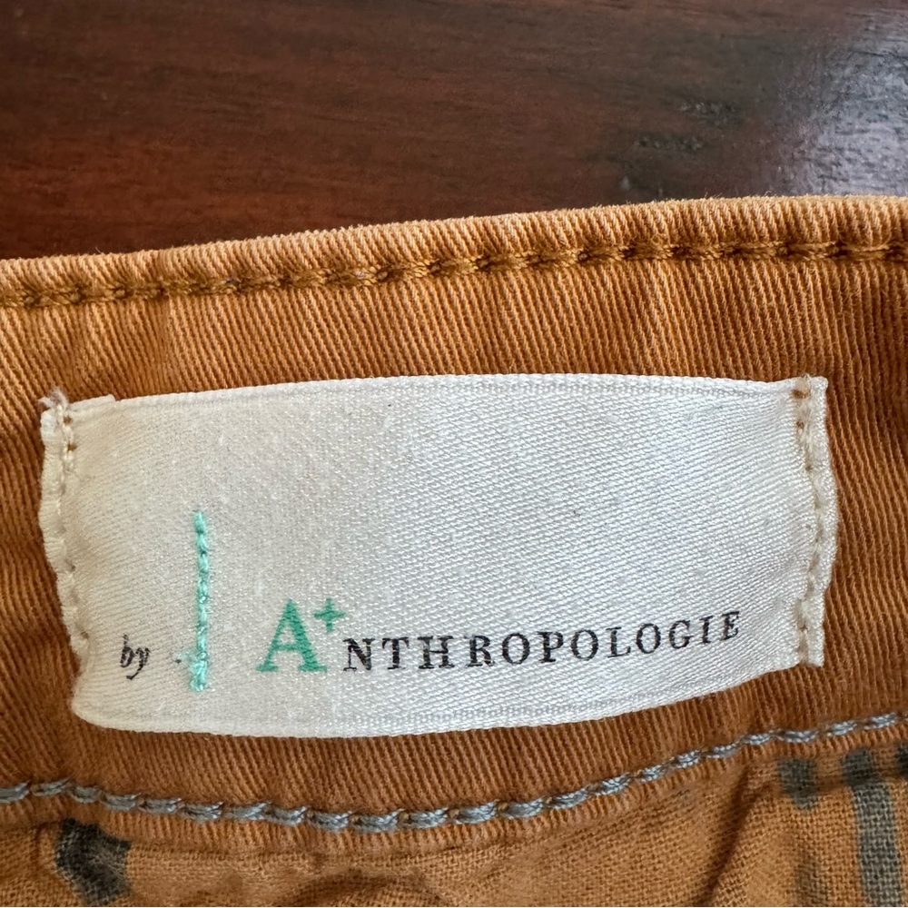 Anthropologie Mustard Wide-Leg Cropped Pants - Picture 7 of 14
